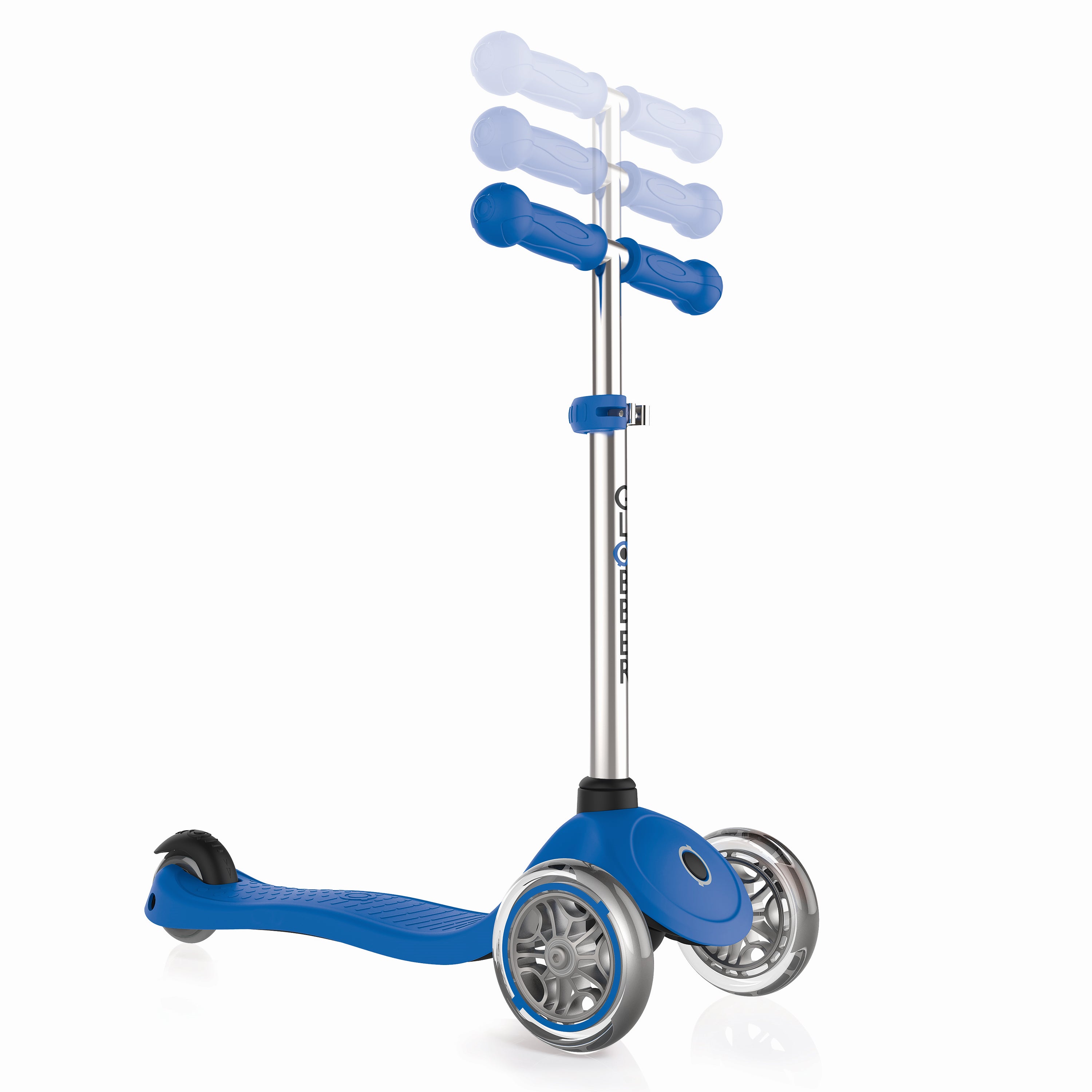 Globber Primo 3-Wheel Adjustable Kick Scooter with Razor Elbow and Knee Pads