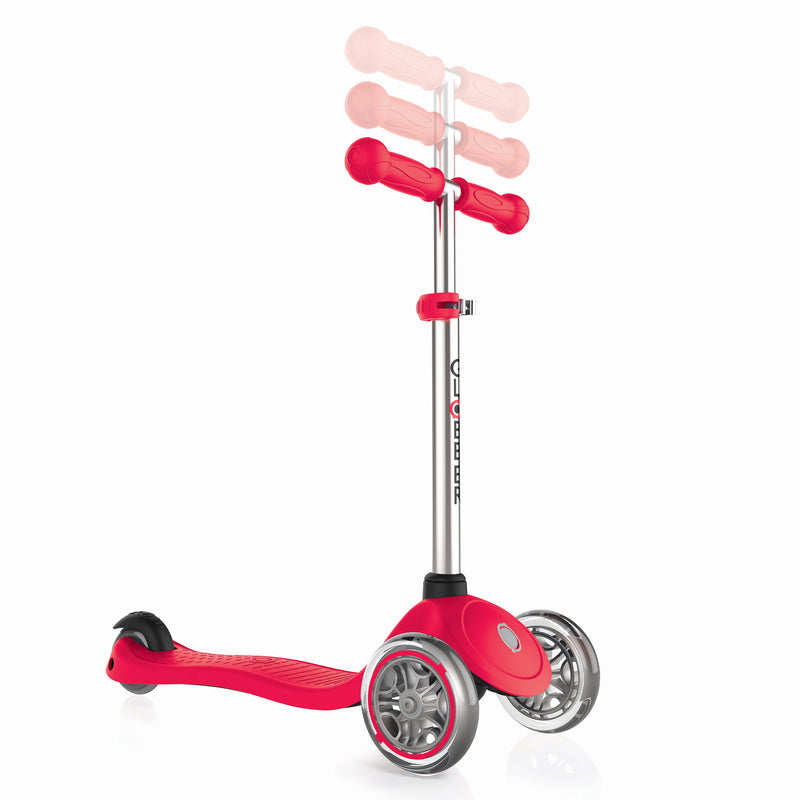 Globber Primo 3-Wheel Adjustable Kids Kick Scooter, Red (Open Box)