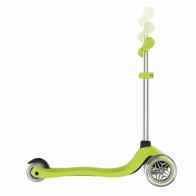 Globber Primo 3-Wheel Adjustable Kids Kick Scooter with Comfort Grips, Green