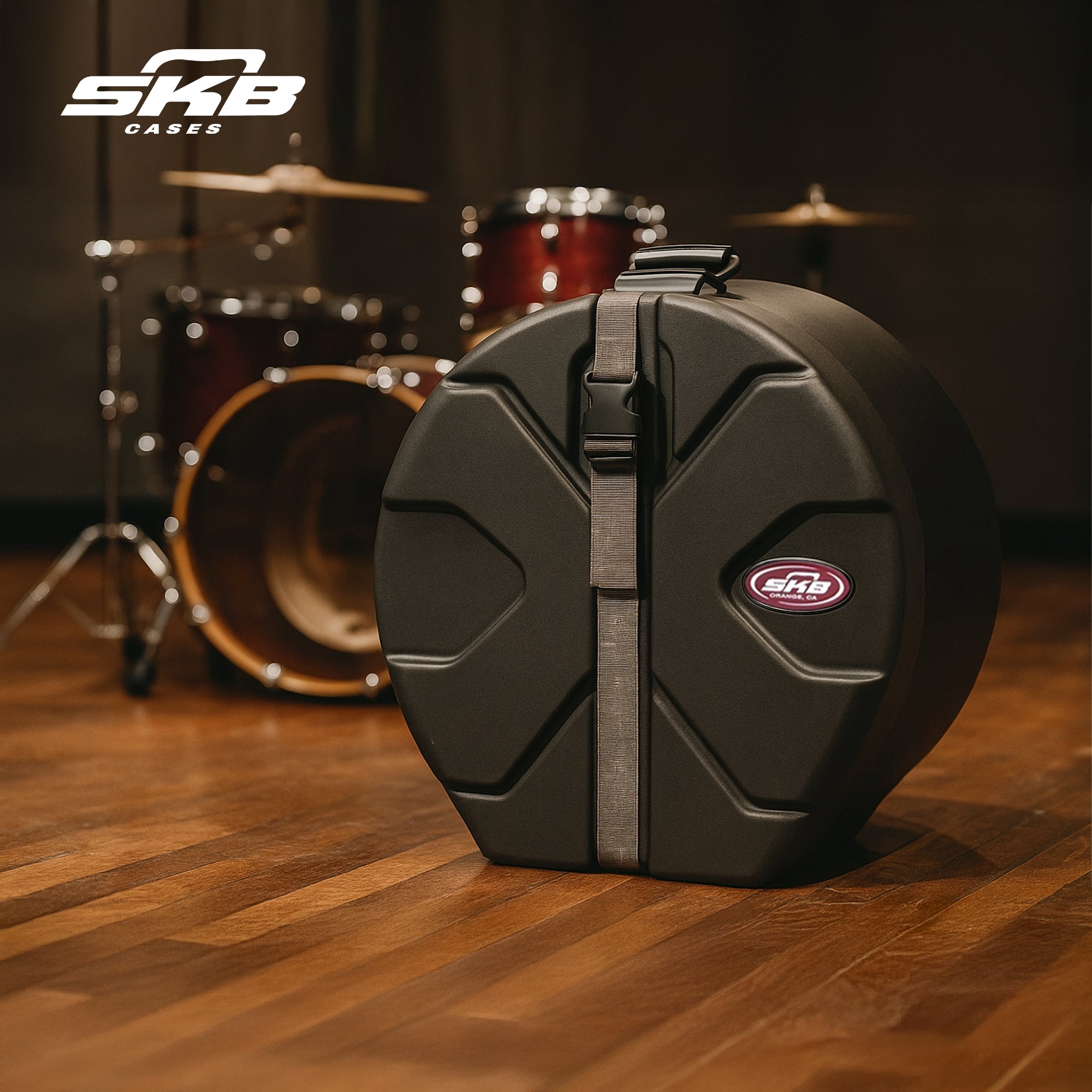SKB 5.5" x 14" Snare Case with Padded Interior and D-Shaped Drum Design - VMInnovations