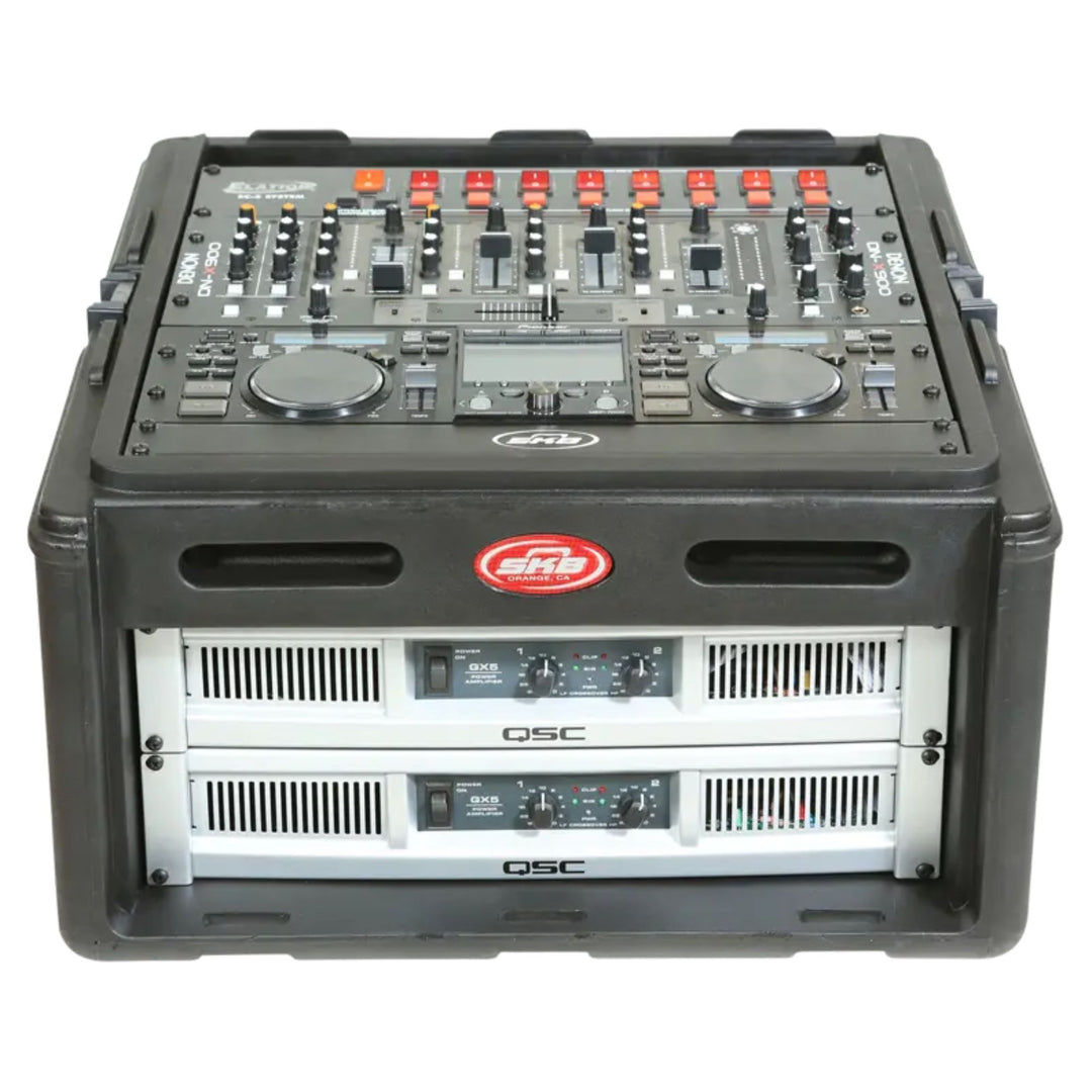 SKB Roto Rack/Mixer Console, 10U Slanted Rackmount on top, 4U Rackmount in Front