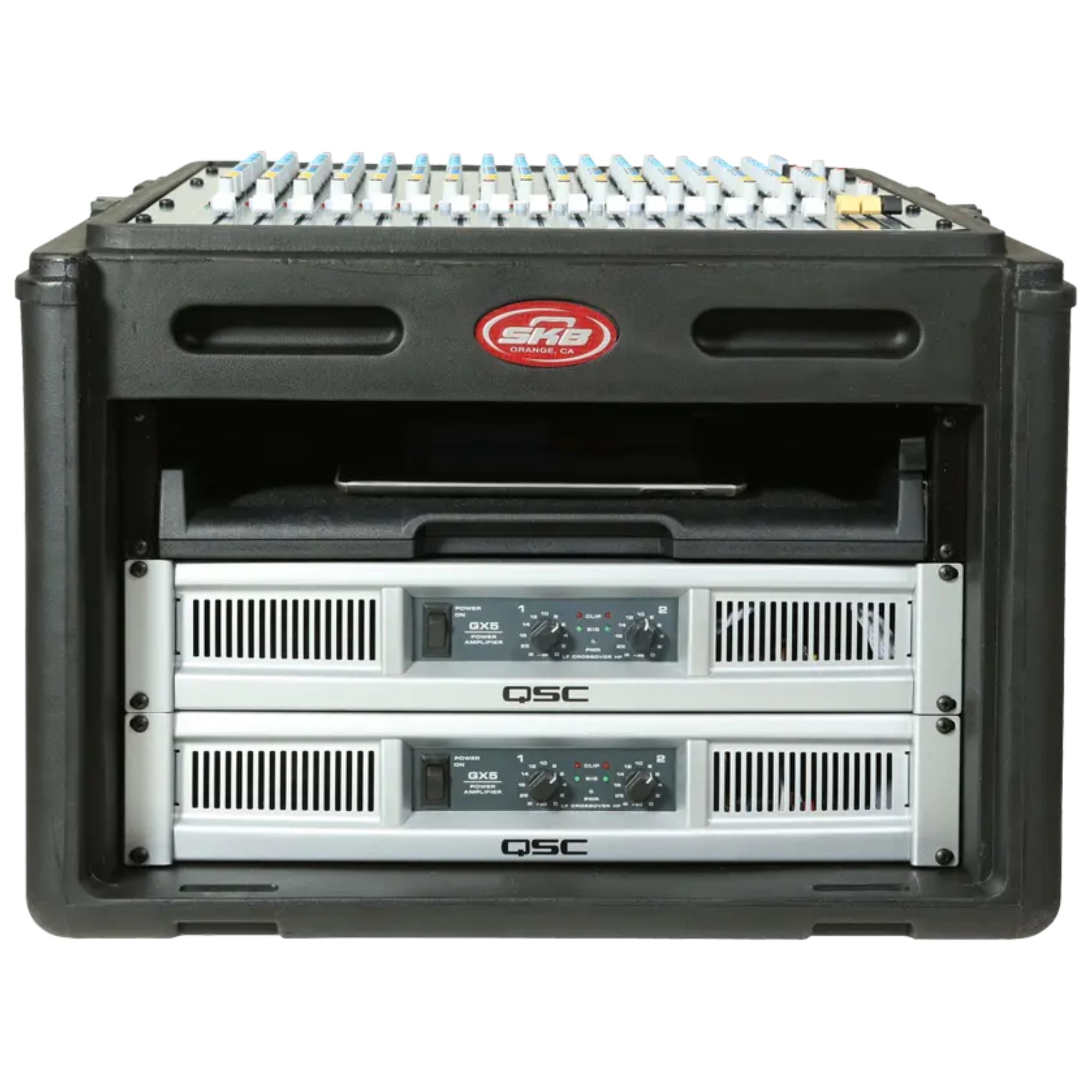 SKB Roto Rack/Mixer Console, 10U Slanted Rackmount on top, 6U Rackmount in Front - VMInnovations