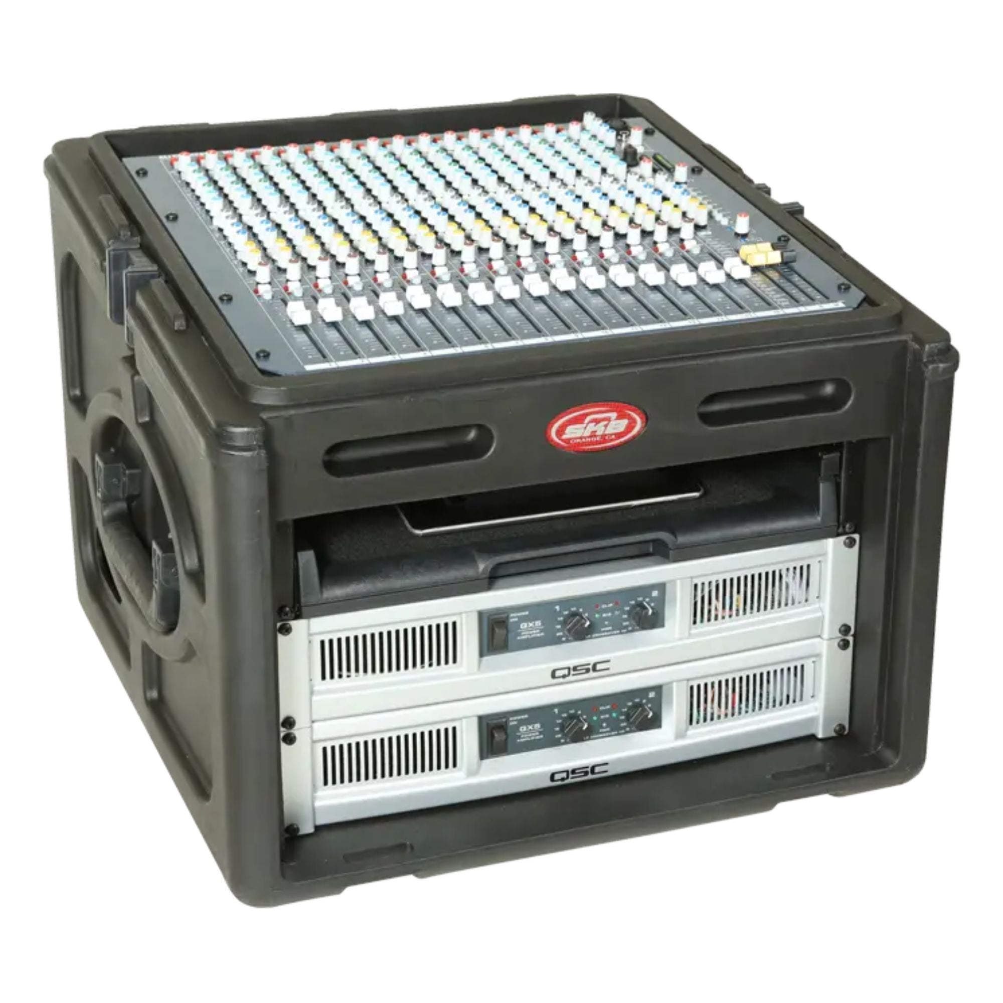 SKB Roto Rack/Mixer Console, 10U Slanted Rackmount on top, 6U Rackmount in Front - VMInnovations
