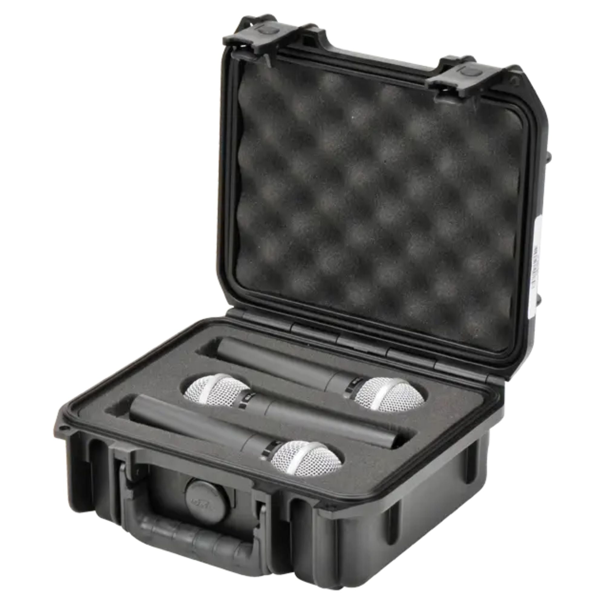 SKB Microphone Hard Case, Polypropylene Shell with 3-Slot Foam Interior, Black - VMInnovations