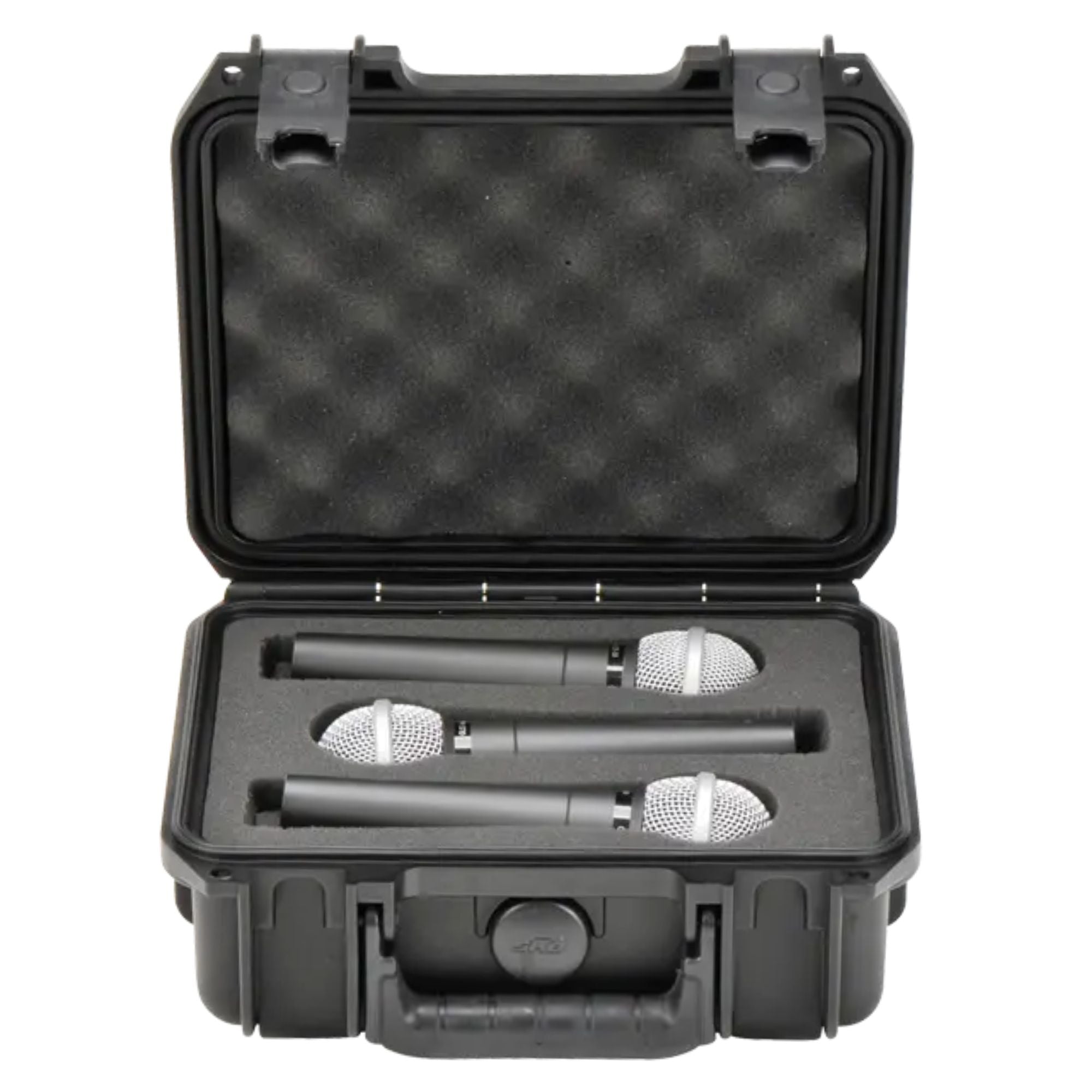 SKB Microphone Hard Case, Polypropylene Shell with 3-Slot Foam Interior, Black - VMInnovations