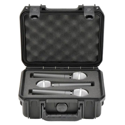 SKB Microphone Hard Case, Polypropylene Shell with 3-Slot Foam Interior, Black - VMInnovations