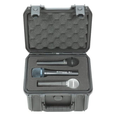 SKB Microphone Hard Case, Polypropylene Shell with 6-Slot Foam Interior, Black - VMInnovations