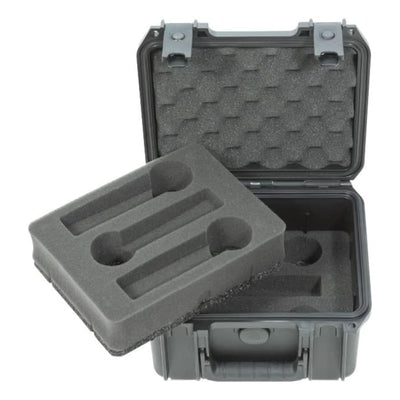 SKB Microphone Hard Case, Polypropylene Shell with 6-Slot Foam Interior, Black - VMInnovations
