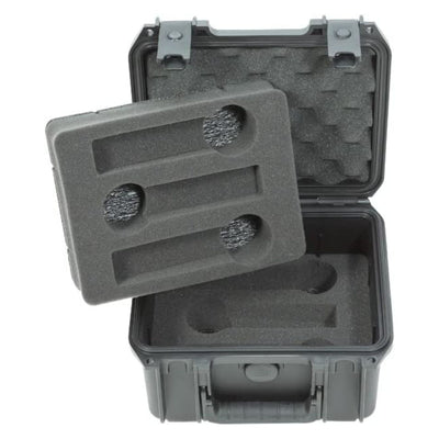 SKB Microphone Hard Case, Polypropylene Shell with 6-Slot Foam Interior, Black - VMInnovations