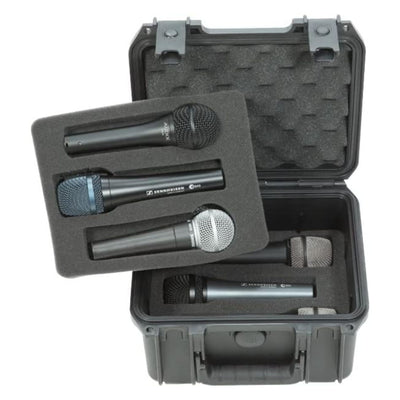 SKB Microphone Hard Case, Polypropylene Shell with 6-Slot Foam Interior, Black - VMInnovations
