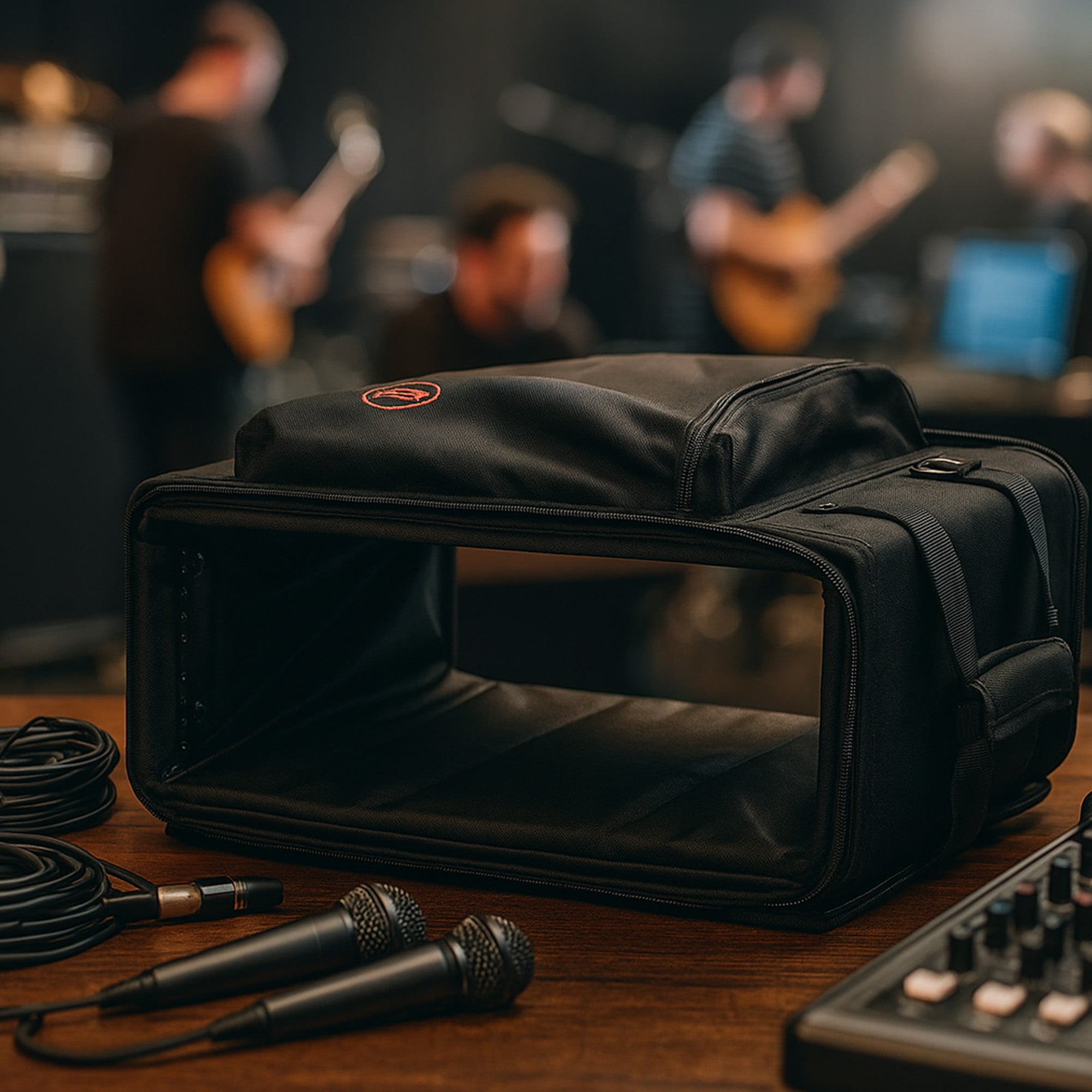 SKB Cases 3U Soft Rack Case for Wireless Microphone Systems with Steel Rails - VMInnovations