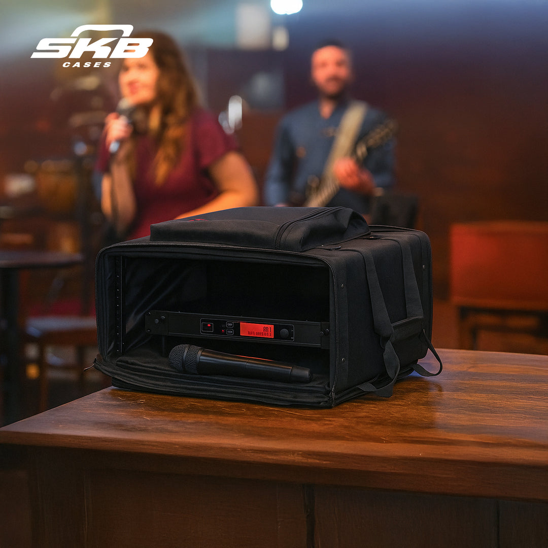 SKB Cases 4U Soft Rack Case for Wireless Microphone Systems with Steel Rails