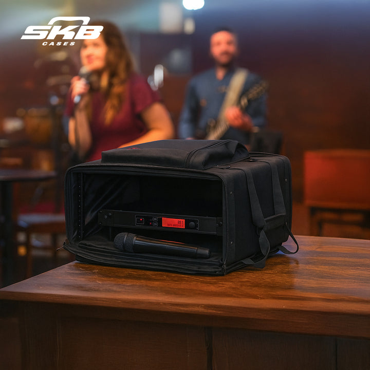 SKB Cases 4U Soft Rack Case for Wireless Microphone Systems with Steel Rails