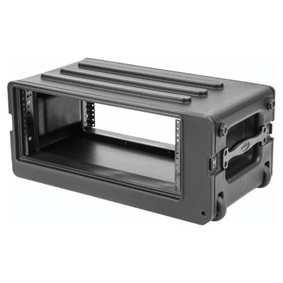 SKB 4U rSeries Shallow Rolling Rack with Integrated Back Wheels and Pull Handle - VMInnovations