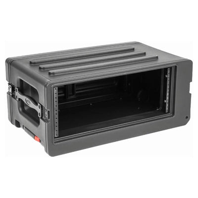 SKB 4U rSeries Shallow Rolling Rack with Integrated Back Wheels and Pull Handle - VMInnovations
