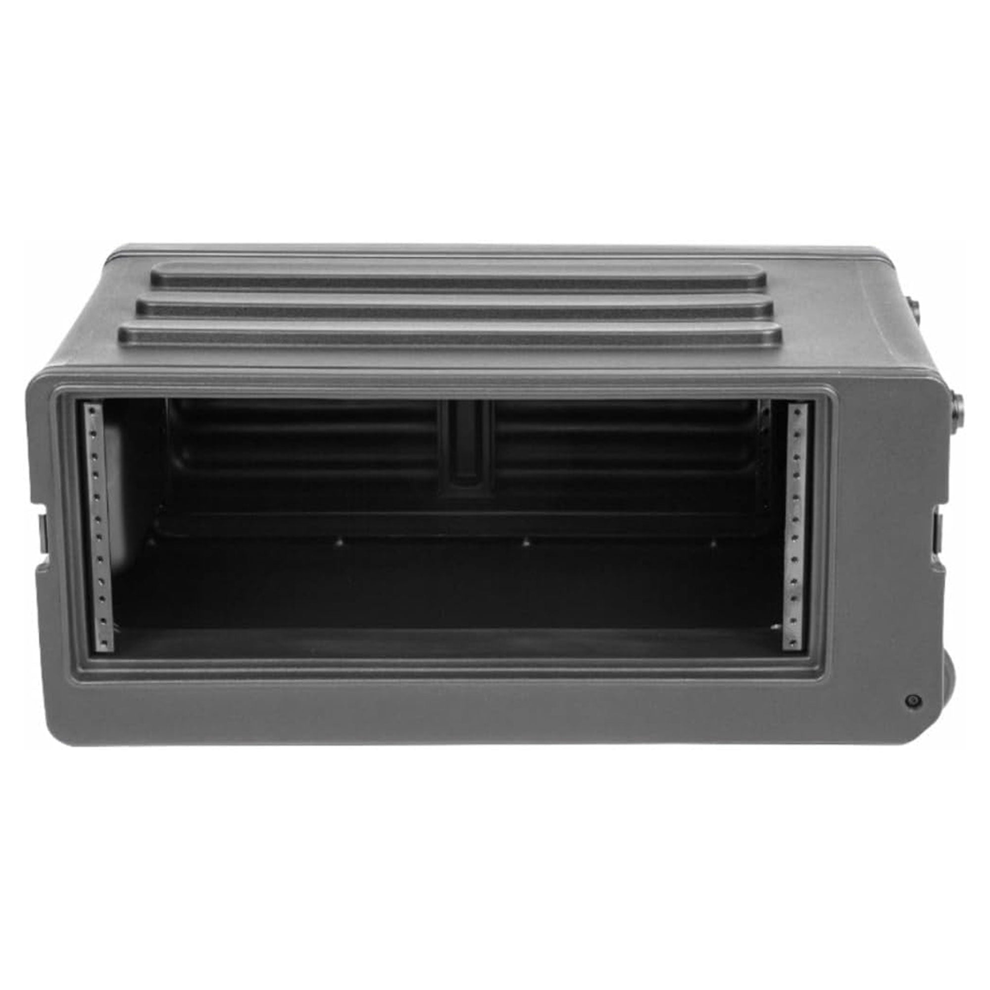 SKB 4U rSeries Shallow Rolling Rack with Integrated Back Wheels and Pull Handle - VMInnovations