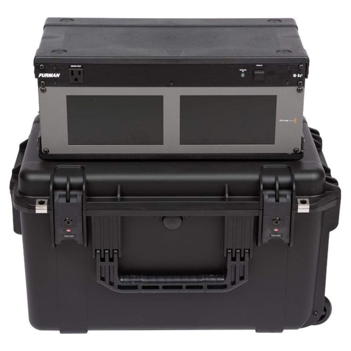 SKB iSeries 4U Shallow Fly Rack, Waterproof Polypropylene Hard Case, 9 Inch