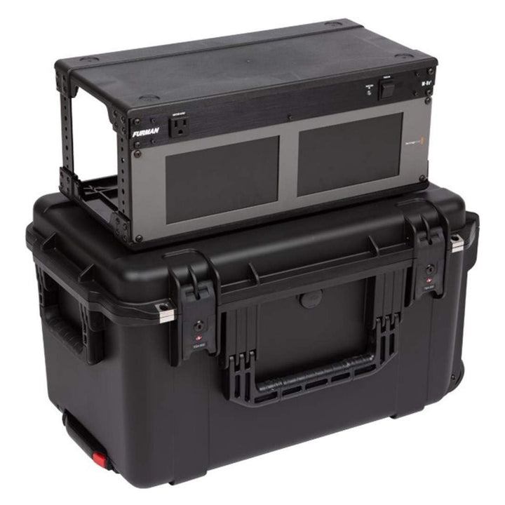 SKB iSeries 4U Shallow Fly Rack, Waterproof Polypropylene Hard Case, 9 Inch