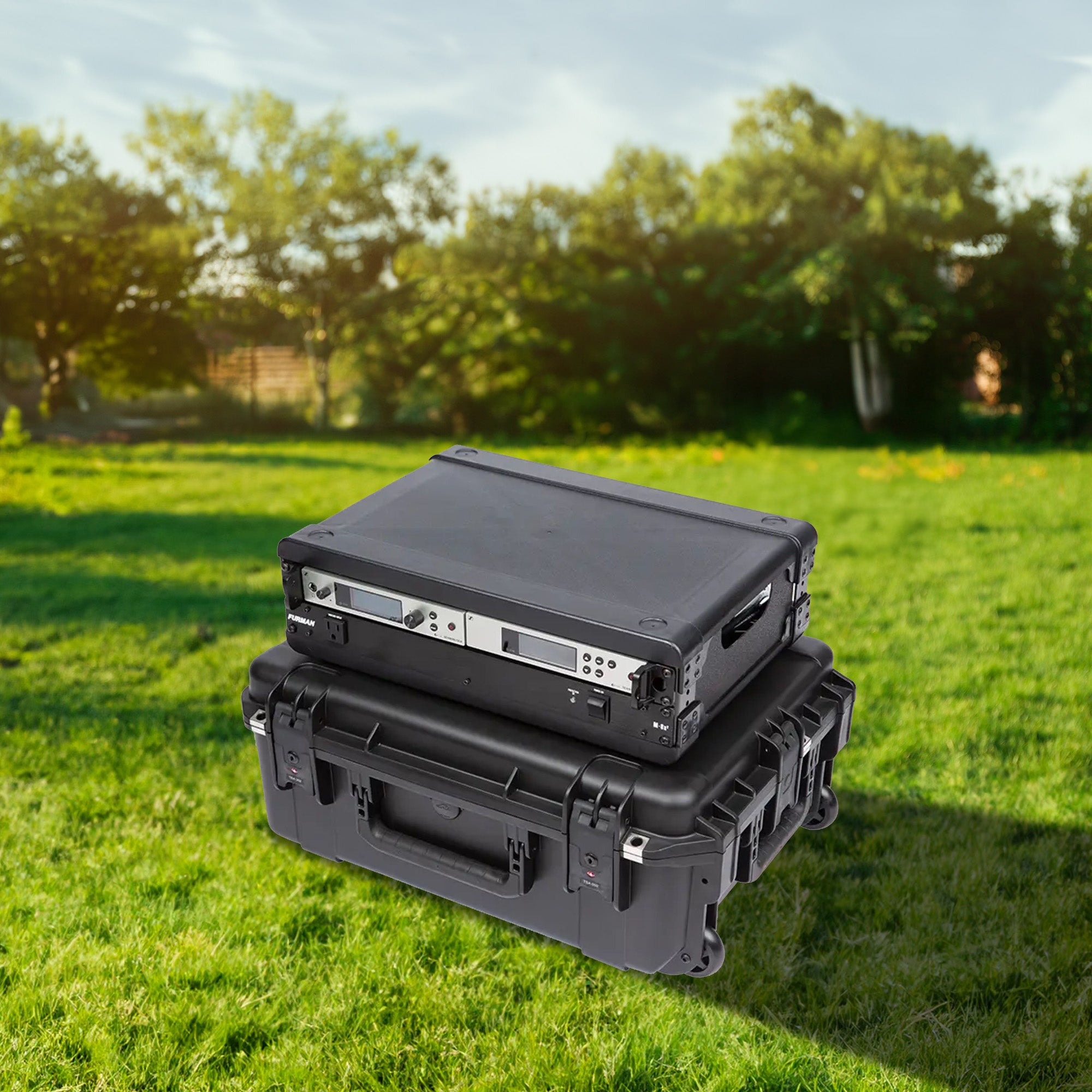 SKB 2U iSeries 13" Injection Molded Fly Rack with Built-In Wheels and Handle - VMInnovations