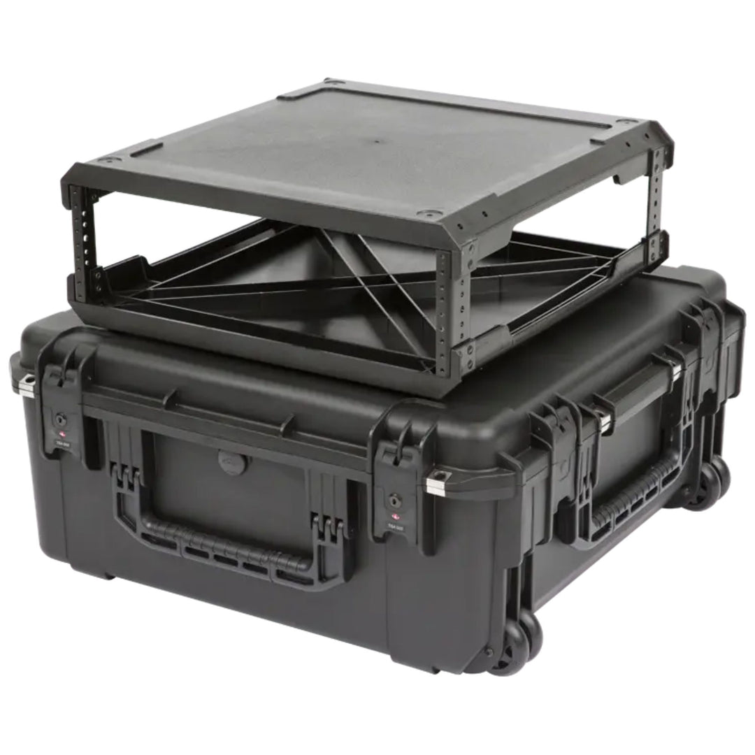 SKB iSeries 3U Fly Rack, Waterproof Polypropylene Hard Case for Storage, 20 Inch