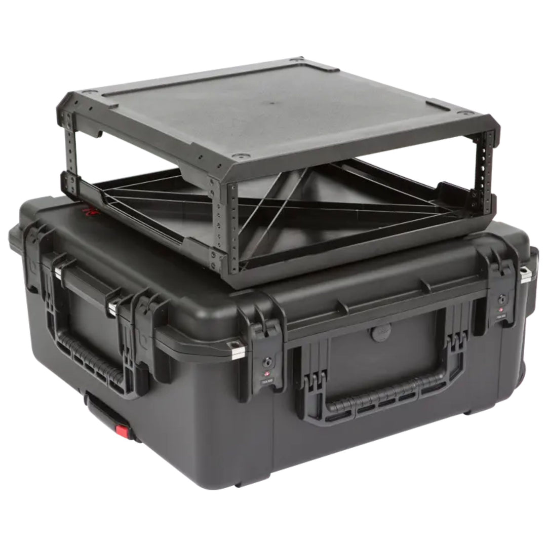 SKB iSeries 3U Fly Rack, Waterproof Polypropylene Hard Case for Storage, 20 Inch