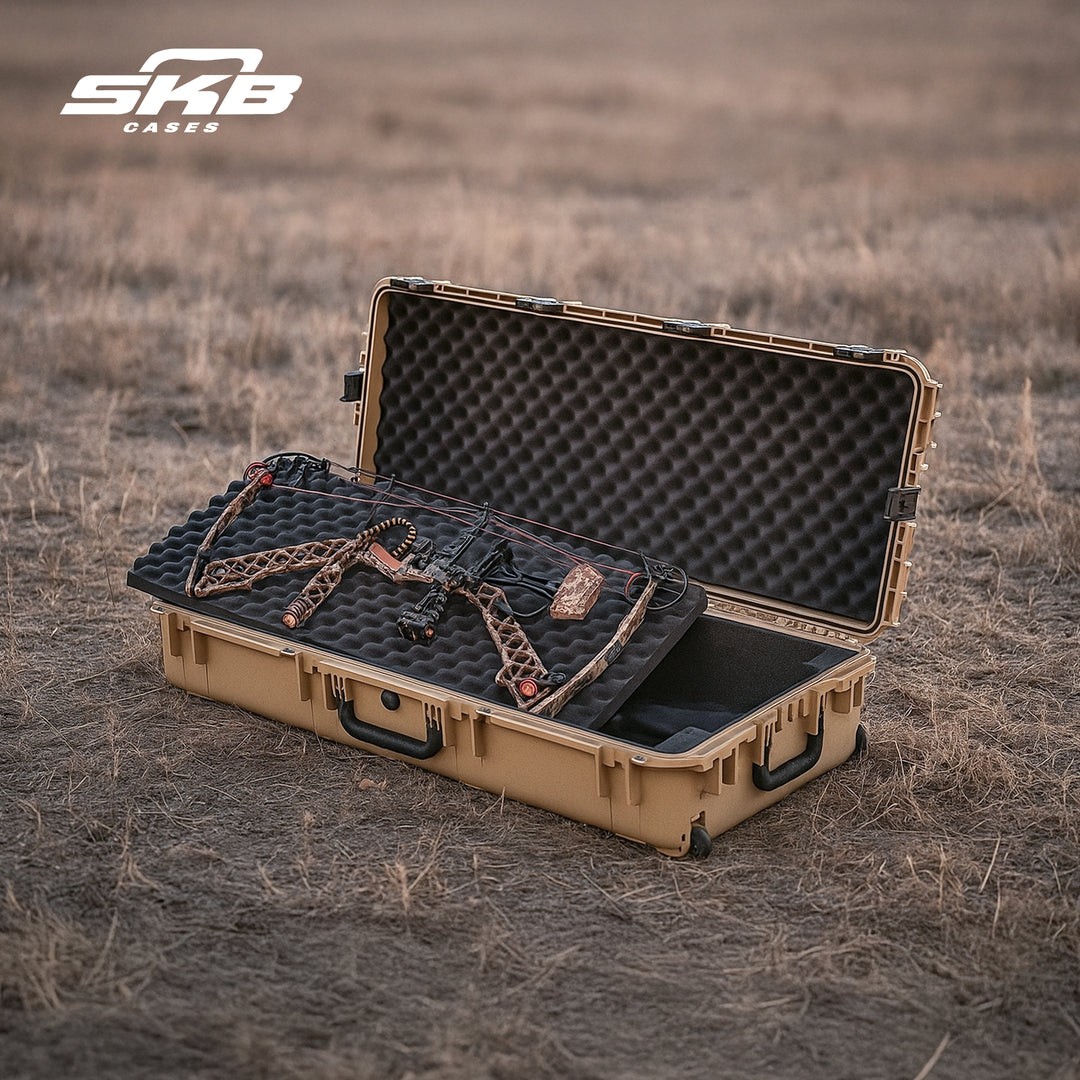 SKB Cases Waterproof Double Bow/Short Rifle Case Durable Protection, Desert Tan