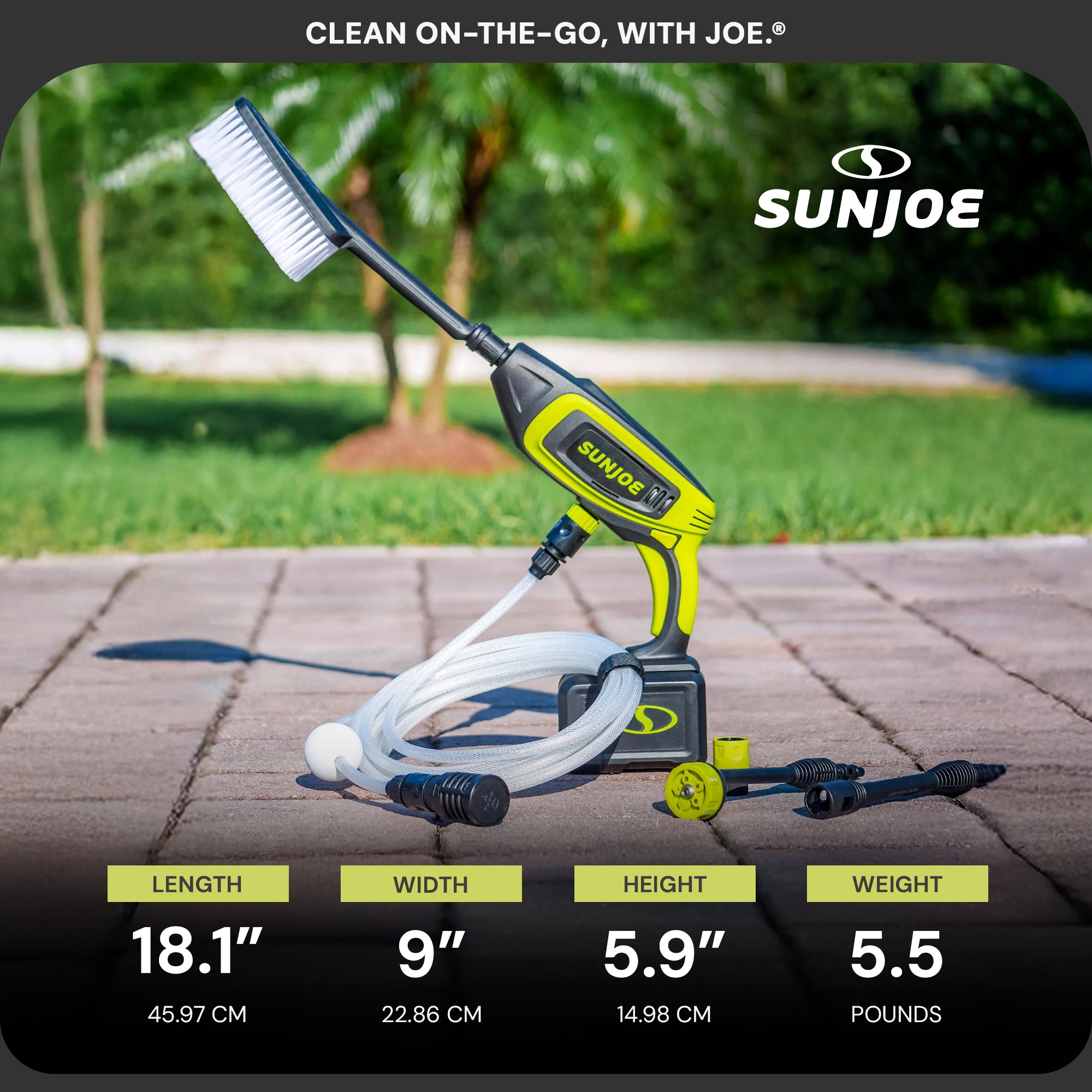 Sun Joe 24V Cordless Power Cleaner Portable Pressure Washer Nozzle (Open Box)