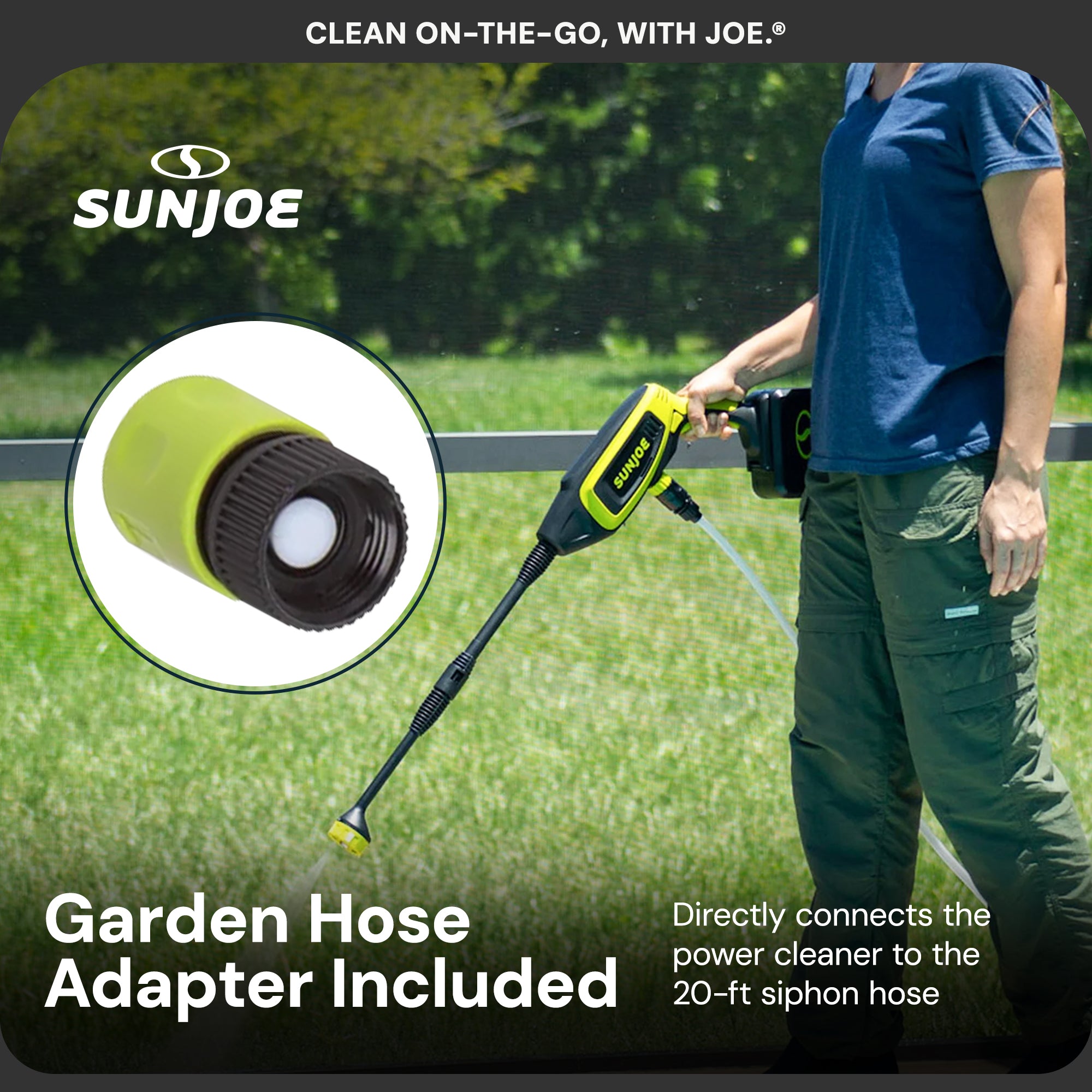 Sun Joe 24V Cordless Power Cleaner Portable Pressure Washer Nozzle (Open Box)