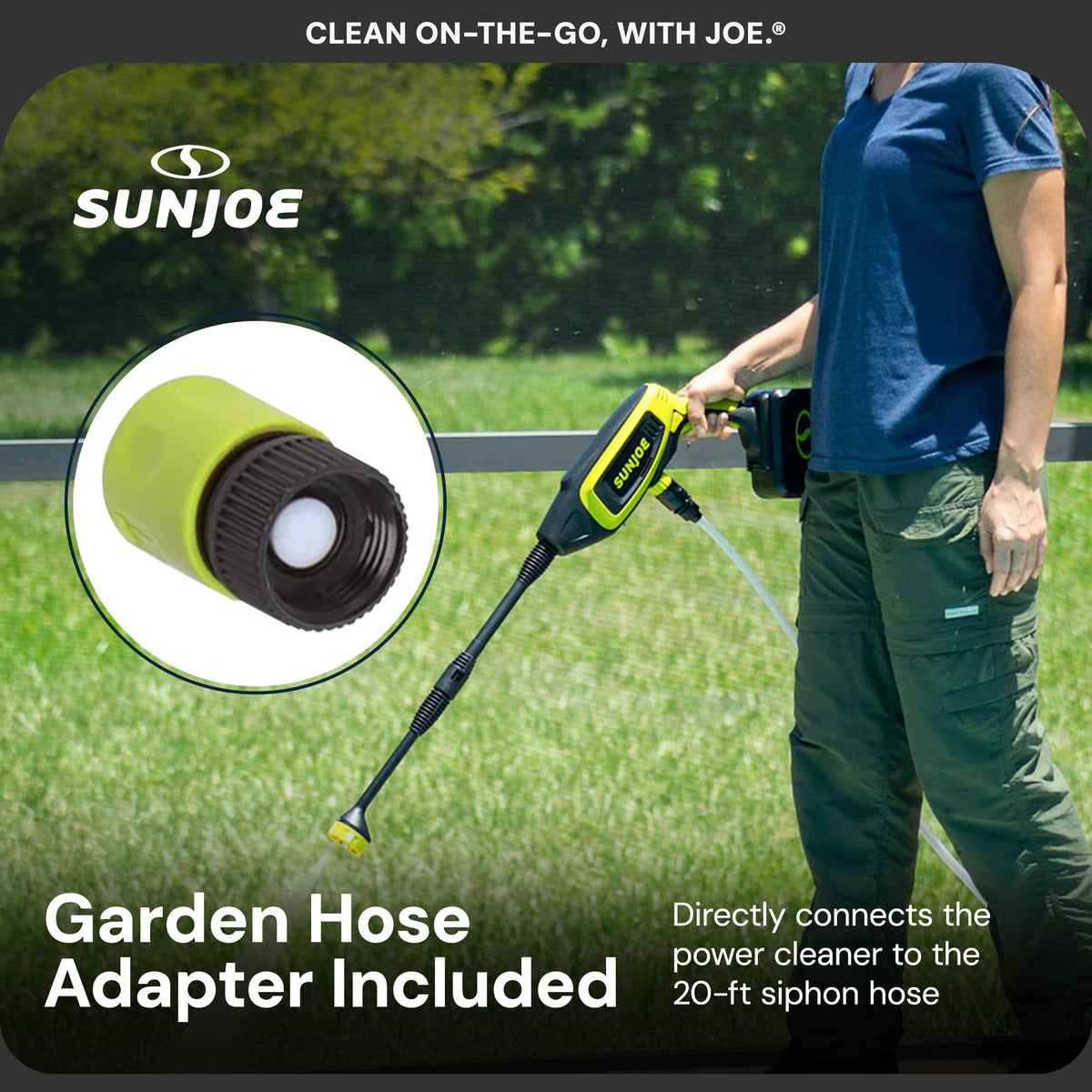 Sun Joe 24V Cordless Power Cleaner Portable Pressure Washer Nozzle (Open Box) - VMInnovations
