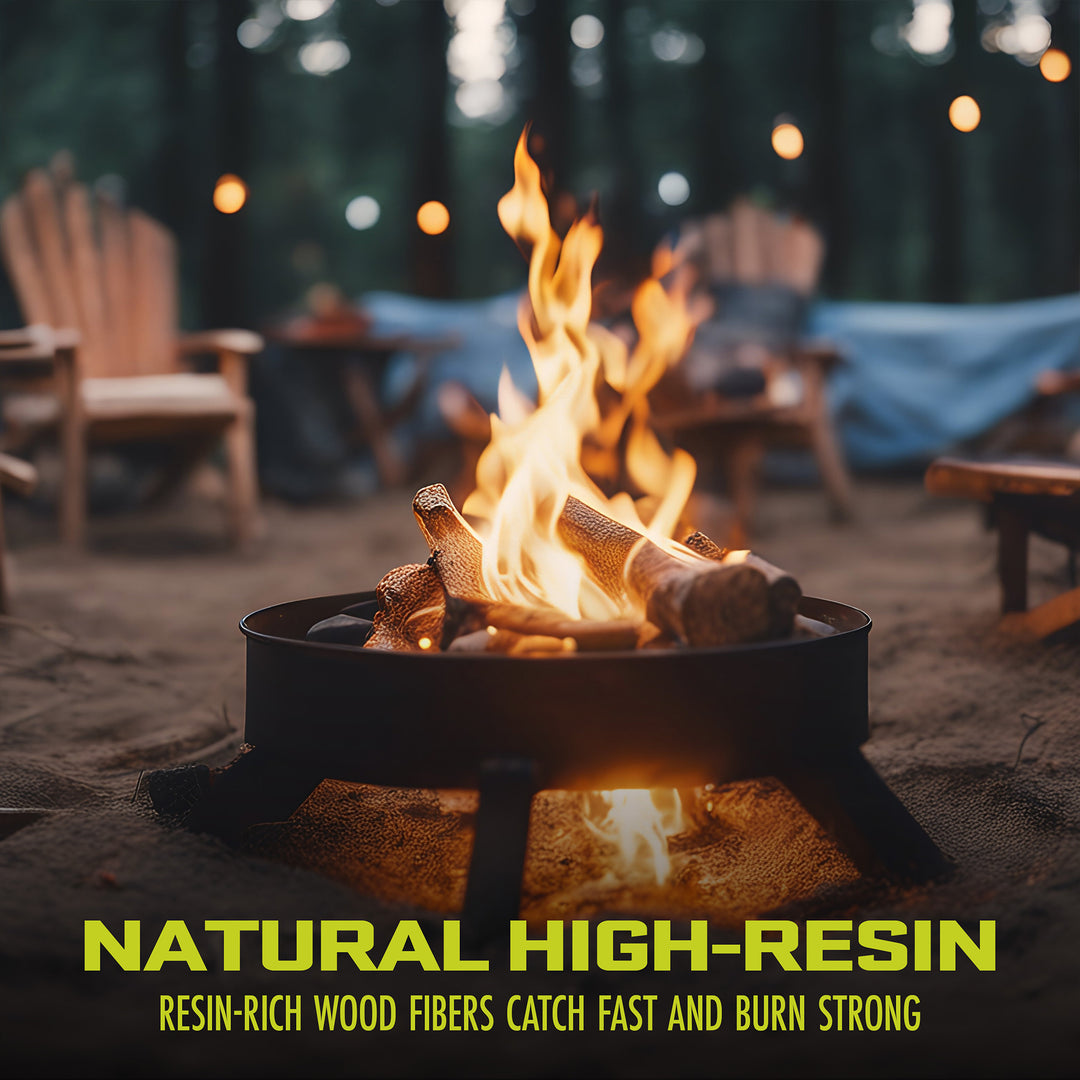 Sun Joe 40 Lb Fatwood Fire Starter Sticks for Fireplace, Wood Stove & Grill Use