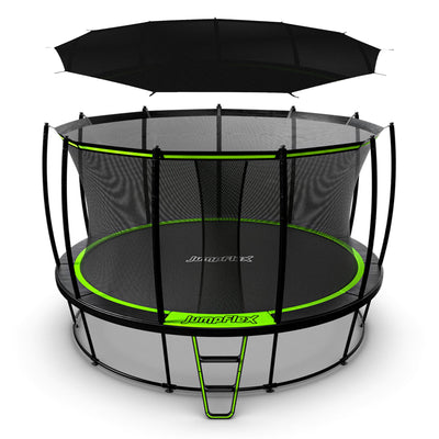 JumpFlex HERO 14' Trampoline Outdoor Activity Set with SMARTSHADE Canopy Cover