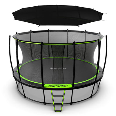 JumpFlex HERO 15' Trampoline Outdoor Activity Set with SMARTSHADE Canopy Cover - VMInnovations