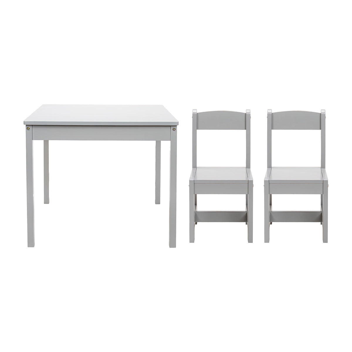 PJ Wood Children's Table and 2 Chairs Set for Kids Ages 1-5 Years Old (Open Box)