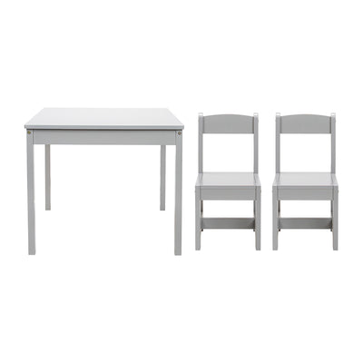 PJ Wood Children's Table and 2 Chairs Set for Kids Ages 1-5 Years Old (Open Box)