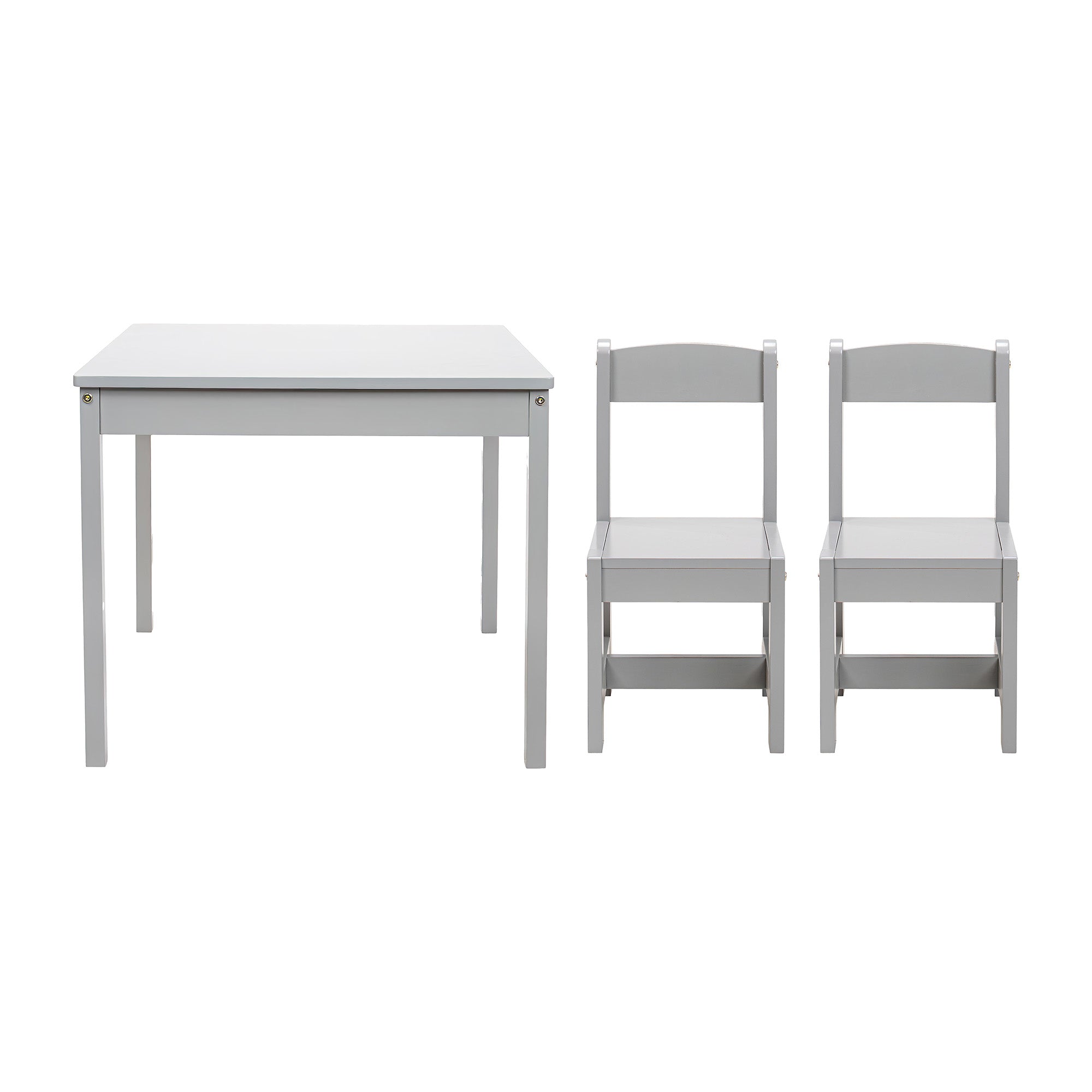PJ Wood Children's Table and 2 Chairs Set for Kids Ages 1-5 Years Old (Open Box)