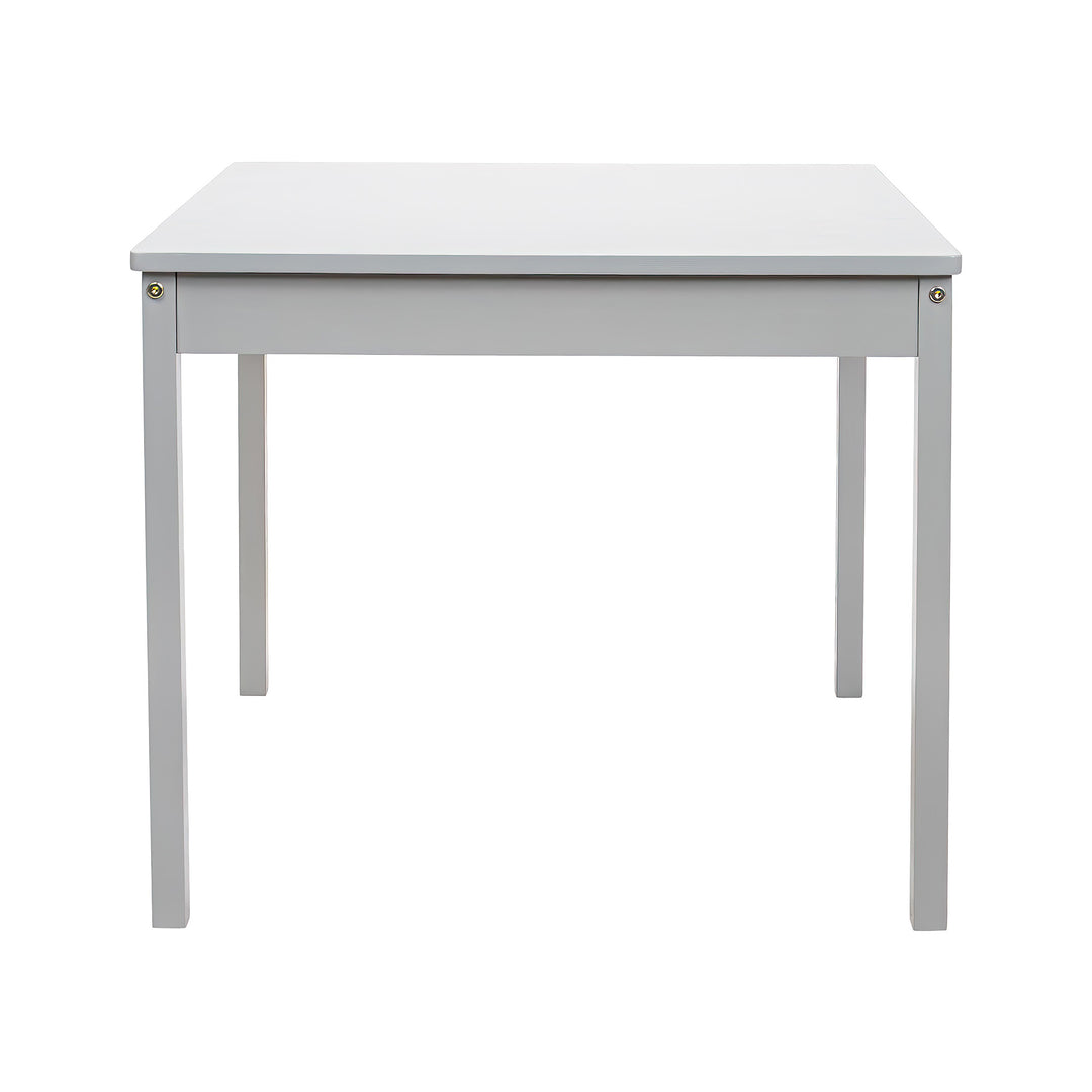 PJ Wood Children's Table and 2 Chairs Set for Kids Ages 1-5 Years Old, Grey