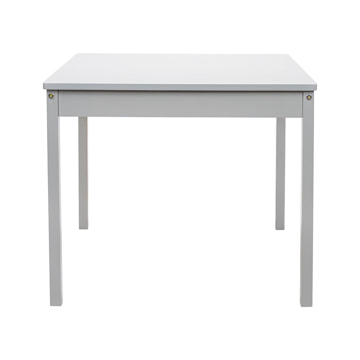 PJ Wood Children's Table and 2 Chairs Set for Kids Ages 1-5 Years Old, Grey