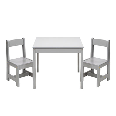 PJ Wood Children's Table and 2 Chairs Set for Kids Ages 1-5 Years Old (Open Box)