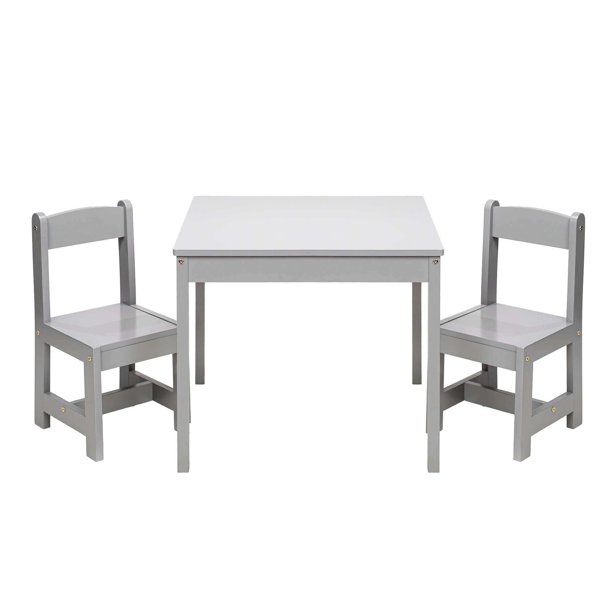 PJ Wood Children's Table and 2 Chairs Set for Kids Ages 1-5 Years Old (Open Box)