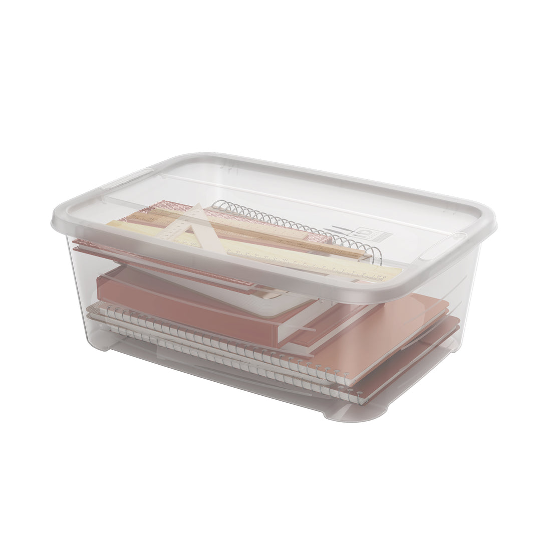 Life Story Plastic Lidded Storage Box for Closet Organization, 12 Quart, 6 Pack