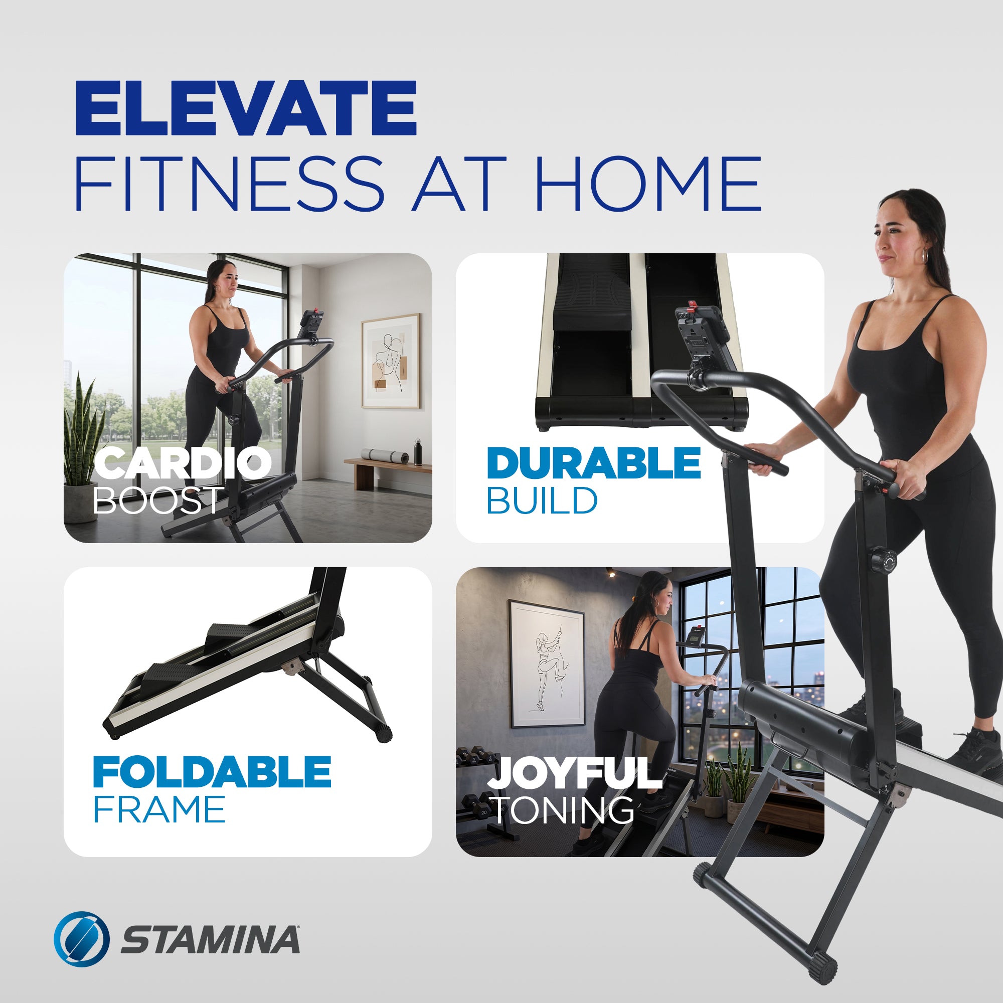 Stamina Stair Climber, Compact Exercise Stepper Machine for Home Workout (Open Box)