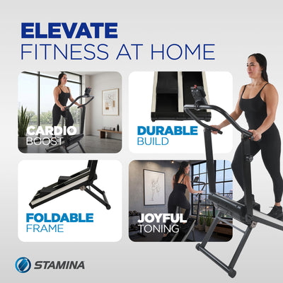 Stamina Stair Climber, Compact Exercise Stepper Machine for Home Workout (Open Box)