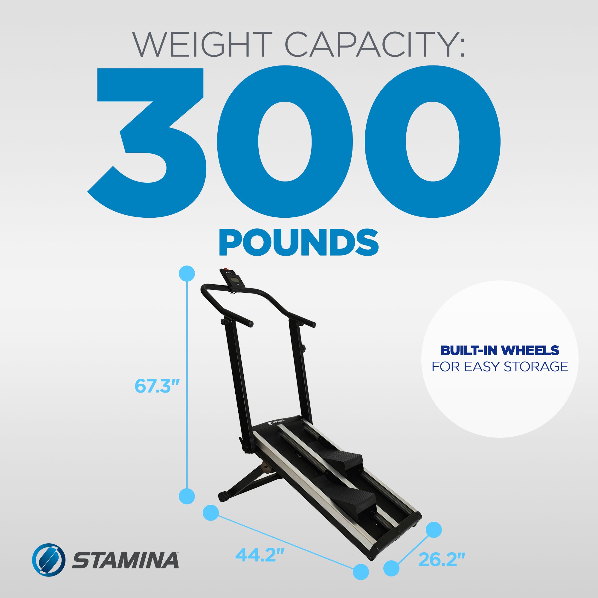 Stamina Stair Climber, Compact Exercise Stepper Machine for Home Workout (Open Box)