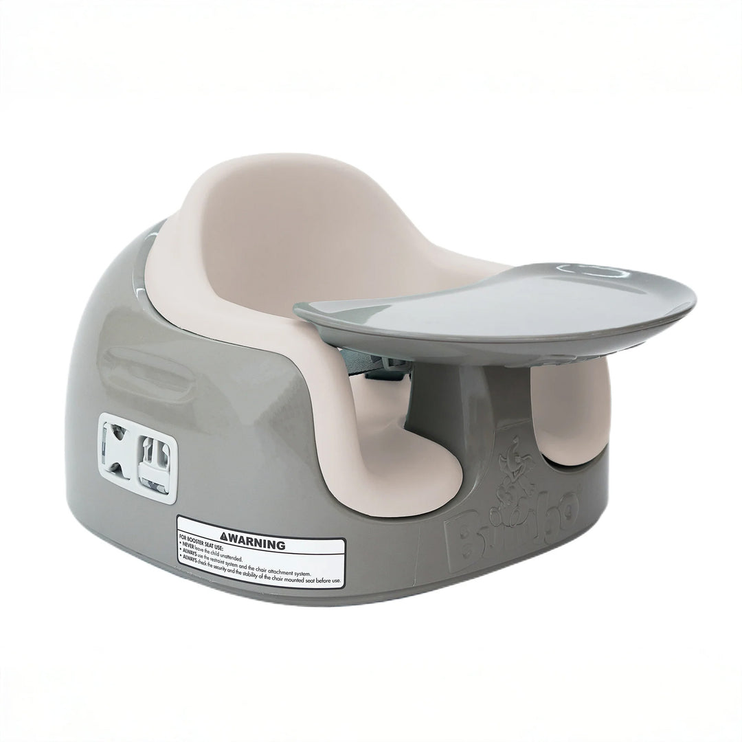 Bumbo Toddler 3-in-1 Booster High Chair and Tray, Breige/White Sand, 2 Pack