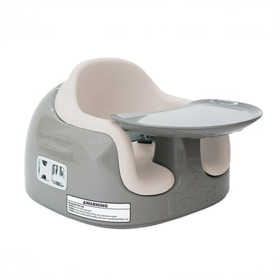 Bumbo Toddler 3-in-1 Booster High Chair and Tray, Breige/White Sand, 2 Pack