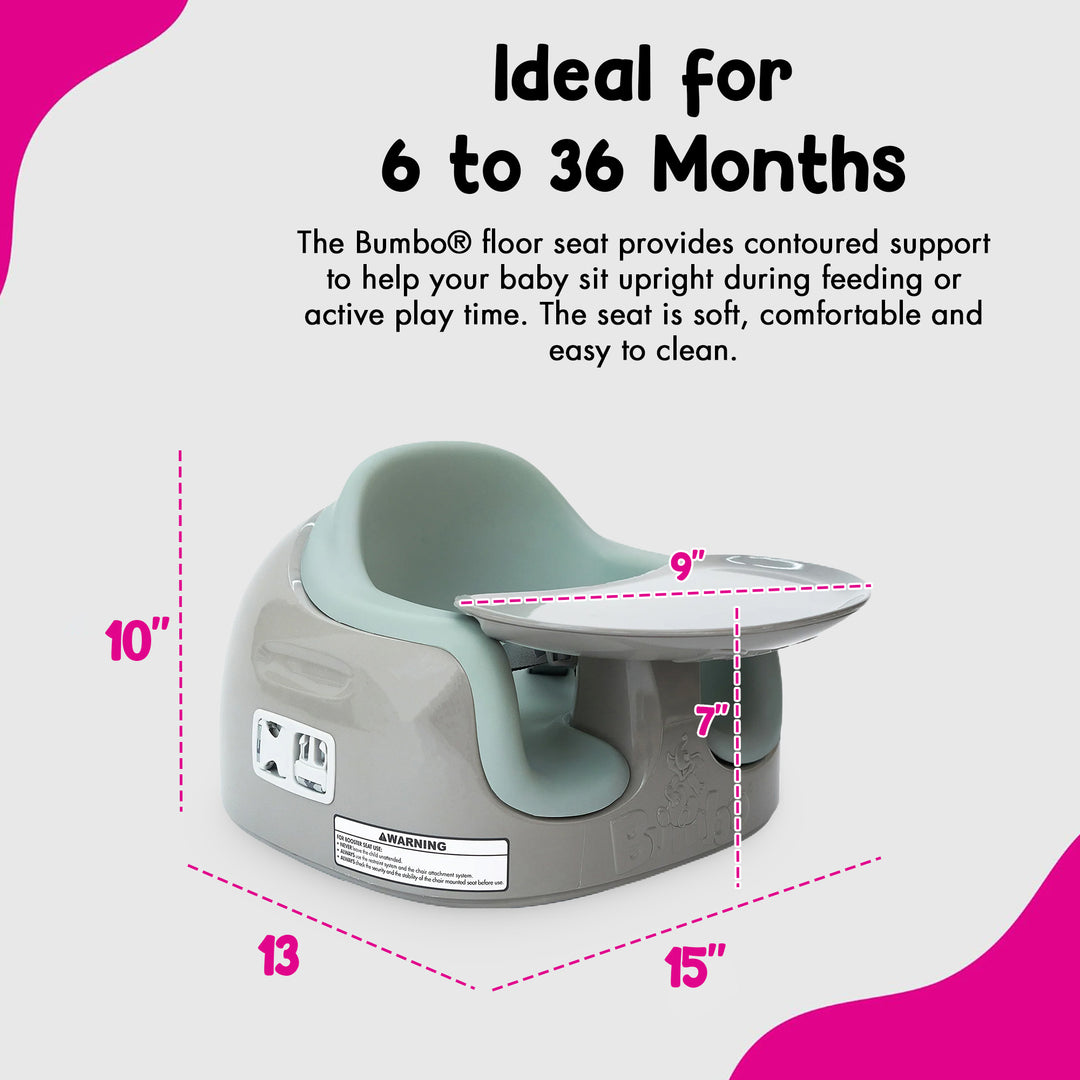 Bumbo Toddler Multi Seat 3-in-1 Booster High Chair and Tray, Beige & Agave, 2 Pack