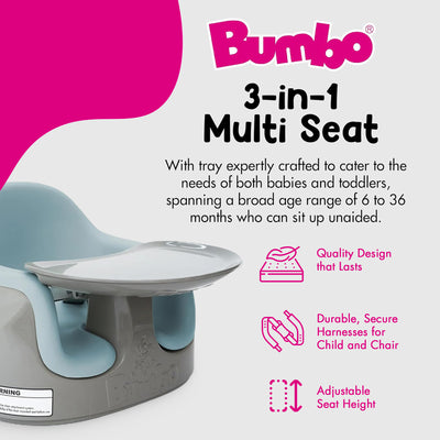 Bumbo Toddler Multi Seat 3-in-1 Booster High Chair and Tray, Breige/Desert Mirage - VMInnovations