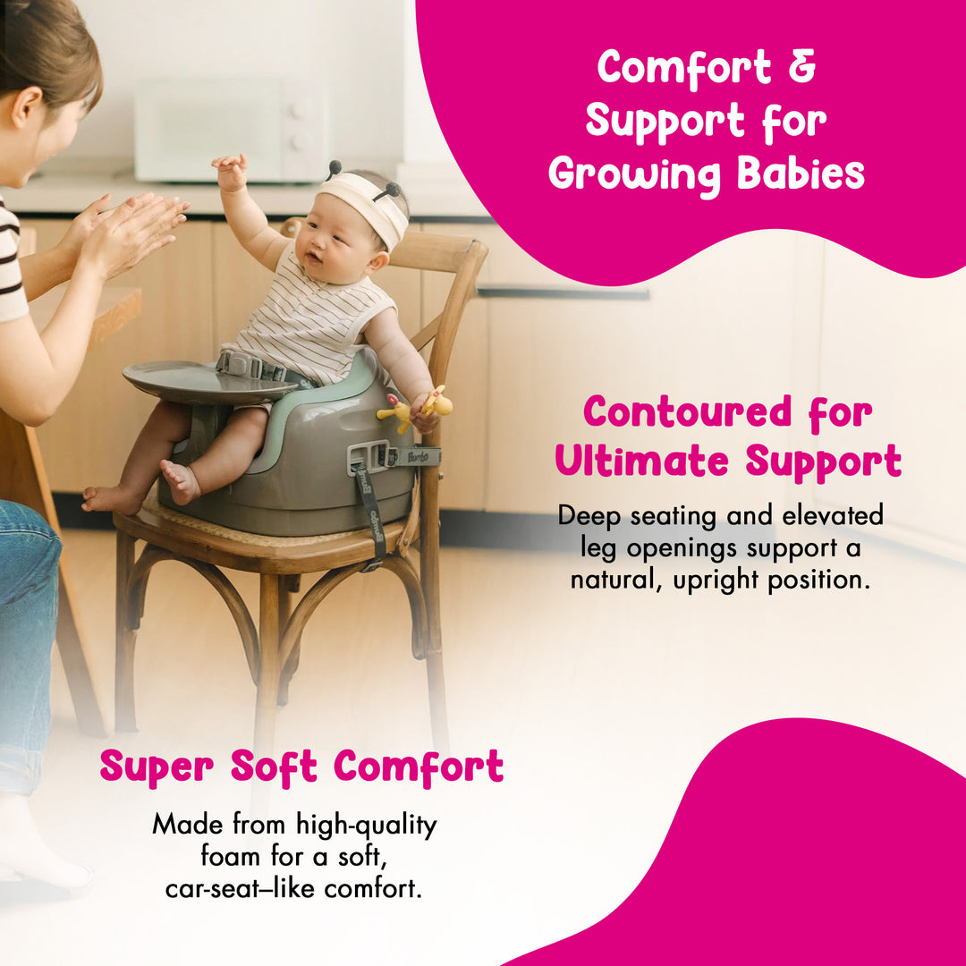 Bumbo Toddler Multi Seat 3-in-1 Booster High Chair and Tray, Breige/Desert Mirage