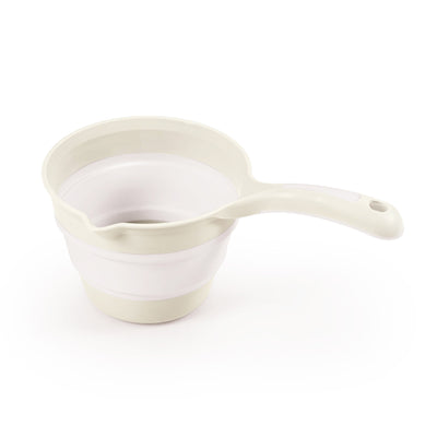 DOLU NUVE Foldable Bath Ladle for Compact Toddler Wash Tub, Ages 6+ Months, Beige - VMInnovations