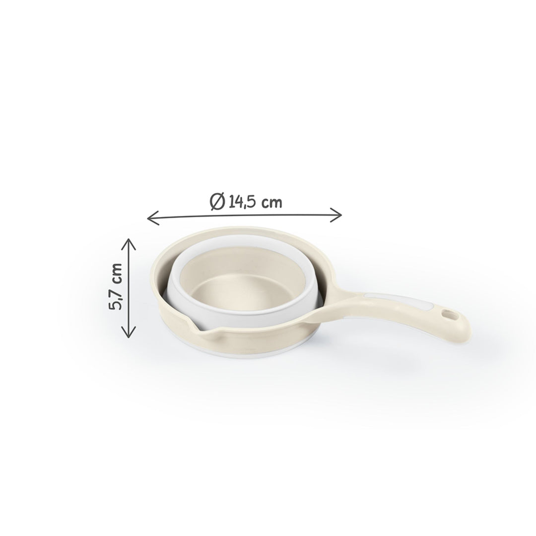 DOLU Foldable Bath Ladle for Compact Toddler Wash Tub, Ages 6+ Months, Beige